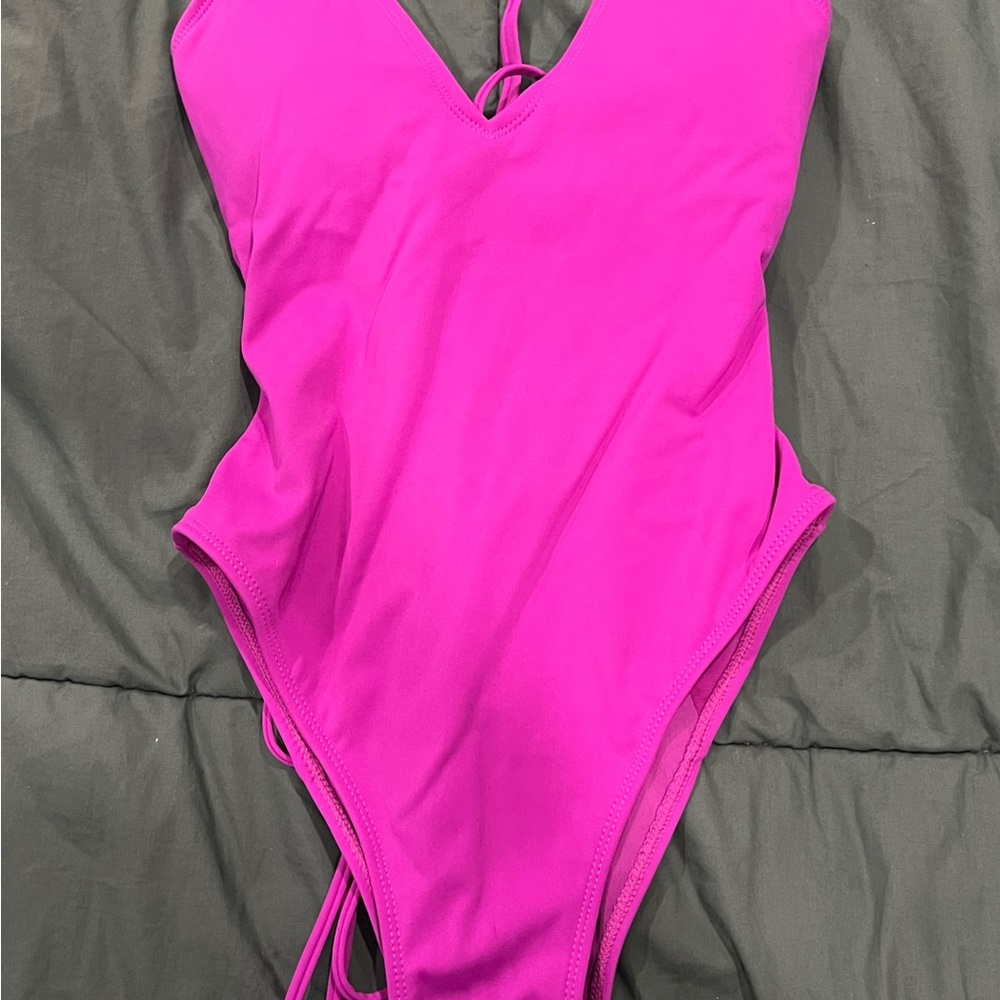 TA3 Plungey Orchid Women's One-Piece Hi-Cut Swimsuit